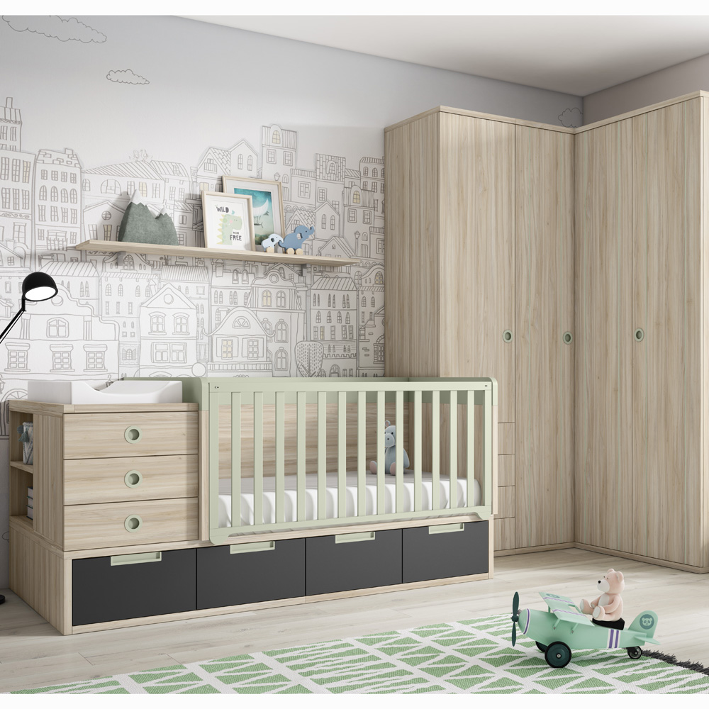 Cuna convertible con 4 cajones apdj 061 