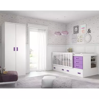 Cuna convertible con 2 cajones gl D0045