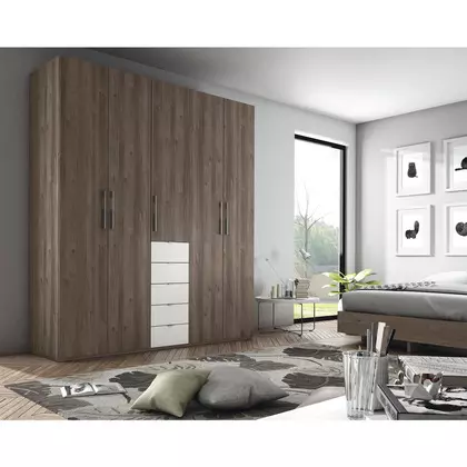 Armario 5 puertas batientes + 5 cajones guz sonno armario 04