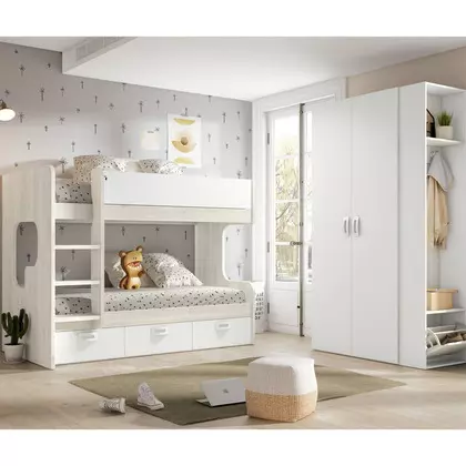 Litera 2 camas con 3 cajones J25