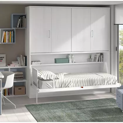 Cama plegable pared horizontal con armario F256