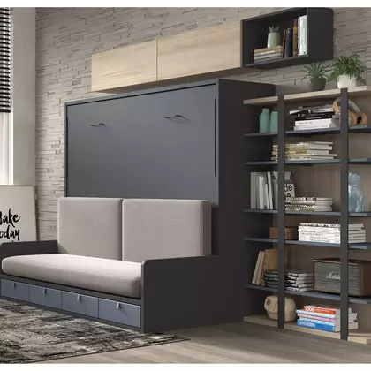 Cama abatible horizontal de matrimonio con Sofá F268