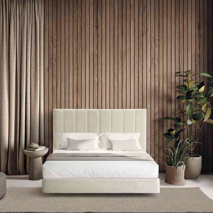 Cabecero tapizado lineas verticales Oslo