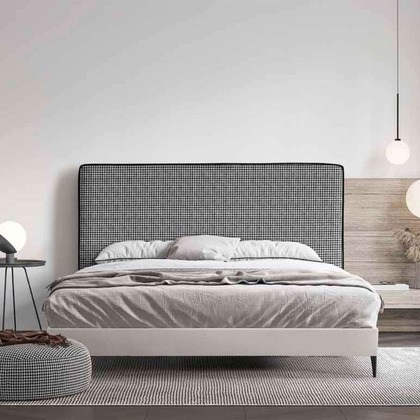 Cabecero de cama blanco y negro Santorini