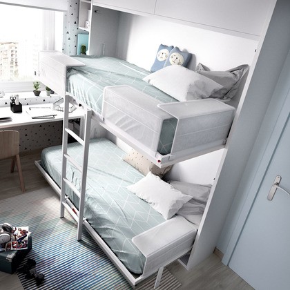 Litera abatible horizontal doble con altillo MJ A8162