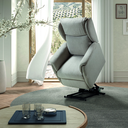 Sillón relax eléctrico Gris-Marrón LON-CTRA