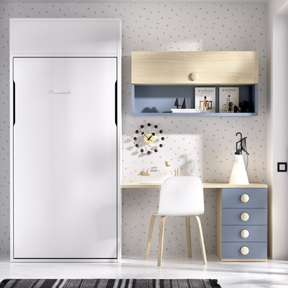 Cama abatible vertical con altillos y baldas interiores MJC-409