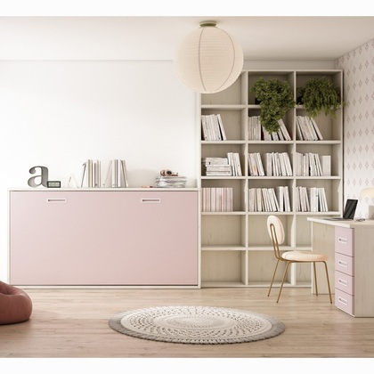 Cama abatible de 90 en rosa  YA OF8