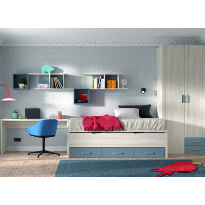 Habitación juvenil con cama de 90 W003